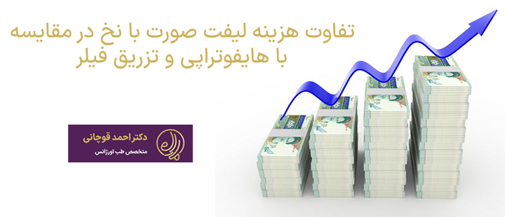 تفاوت هزینه لیفت صورت با نخ در مقایسه با هایفوتراپی و تزریق فیلر